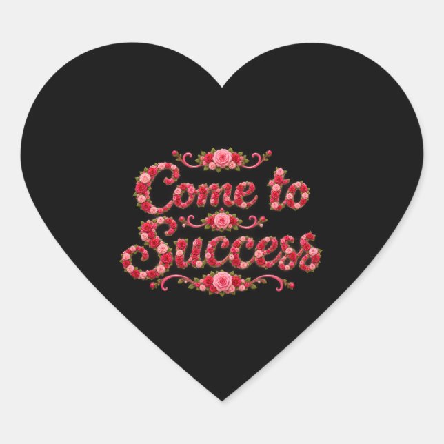 Sticker Cœur Venez au Succès  (Devant)