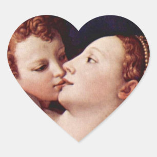 Sticker Cœur Vénus Cupidon Folly et Time par Bronzino heart Sti