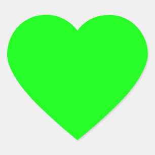 Sticker Cœur Vert Fluo Neon Couleur Personnaliser Ceci!