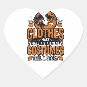 Sticker Cœur Vêtements Halloween Vintage Chemise Déclaration de