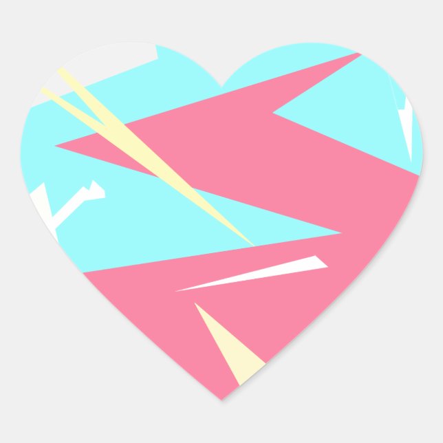 Sticker Cœur Vibes positives couleurs pastel Abstrait (Devant)