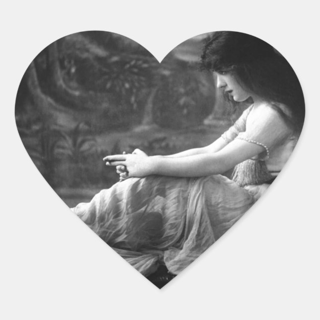 Sticker Cœur Vintage 1913 Evelyn Nesbit (Devant)
