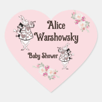 Sticker Cœur Vintage Alice au pays des merveilles baby shower r