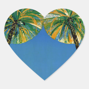 Sticker Cœur Vintage Côte d'Azur Voyage en France