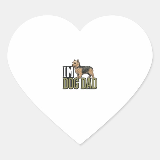 Sticker Cœur Vintage Dog Dad Terrier Engraving Shirt Design_1 (Devant)