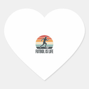 Sticker Cœur Vintage Futbol Est La Vie Conception De T-Shirt De