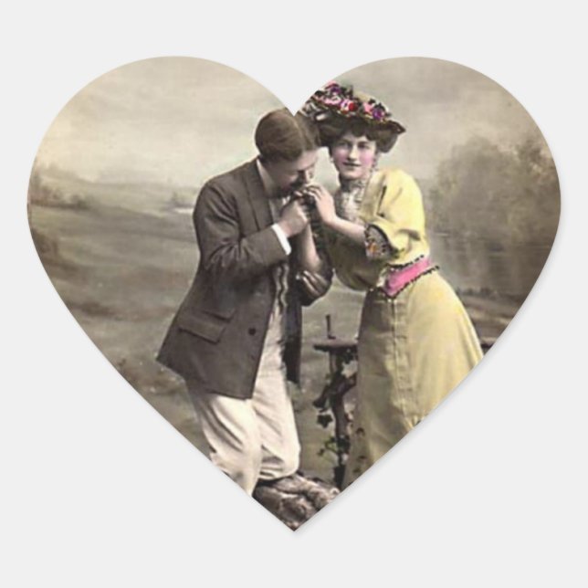 Sticker Cœur Vintage Valentine Heart (Devant)