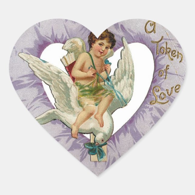 Sticker Cœur Vintage Valentine Heart (Devant)