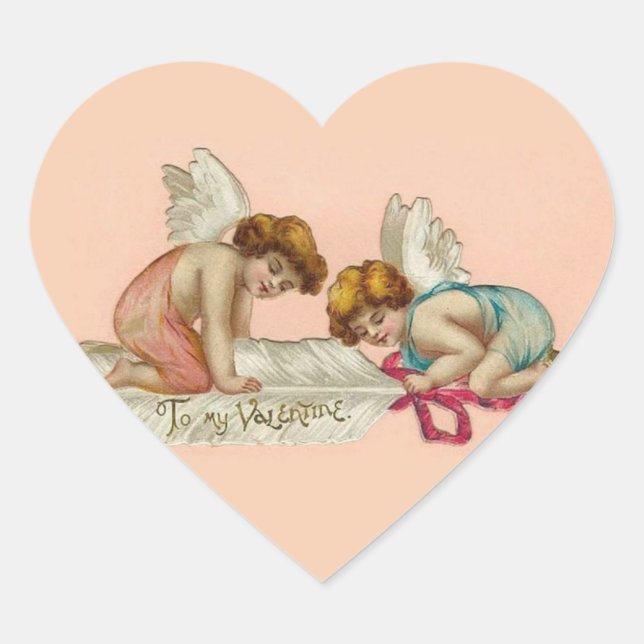 Sticker Cœur Vintage Valentine Heart (Devant)