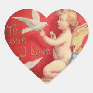 Sticker Cœur Vintage Valentine Heart