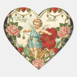 Sticker Cœur Vintage Valentine Heart