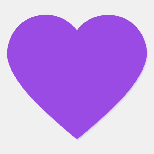 Sticker Cœur Violet bleu clair (couleur solide) (Devant)