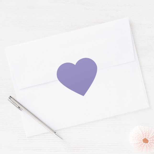Sticker Cœur Violet bleu pastel (Enveloppe)