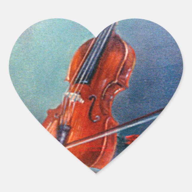 Sticker Cœur Violin/Violon (Devant)
