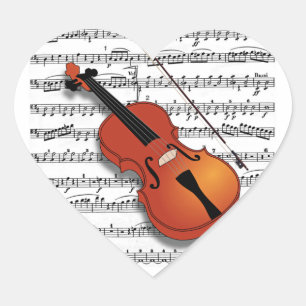 Sticker Cœur Violon Lover_