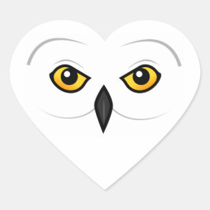 Sticker Cœur Visage de hibou de Birdorable Milou