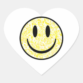 Sticker Cœur Visage souriant éclaboussé