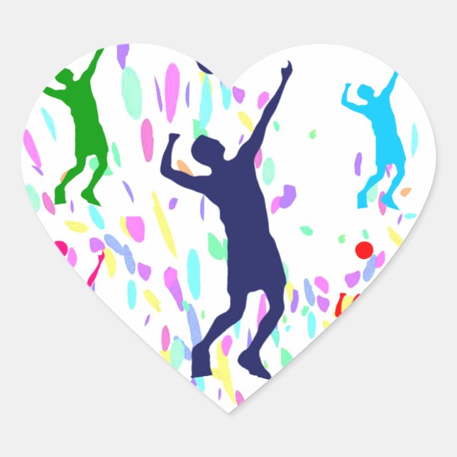 STICKER CŒUR VOLLEYBALL (Devant)