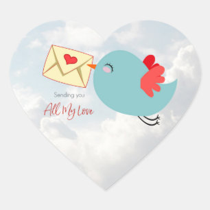 Sticker Cœur Vous Envoyez Tout Mon Amour