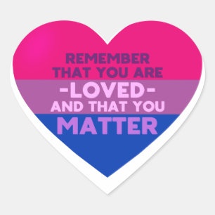 Sticker Cœur Vous êtes aimé Vous avez de l'importance (Coeur du