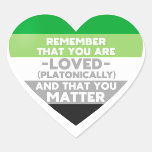 Sticker Cœur Vous êtes aimé Vous avez de l'importance (Coeur du