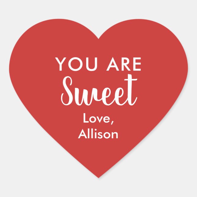 Sticker Cœur Vous êtes Sweet Stickers, Valentine's Day Cadeaux  (Devant)
