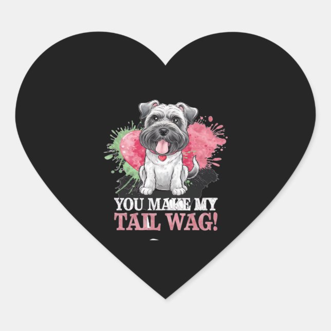 STICKER CŒUR VOUS FAITES MON CHIEN DE SAC DE TAIL (Devant)