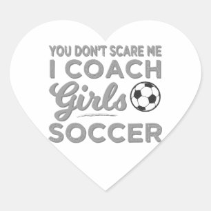 Sticker Cœur Vous ne m'effrayez pas le football de filles