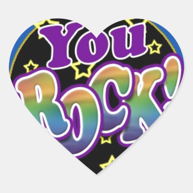 Sticker Cœur Vous, Rock ! (Devant)