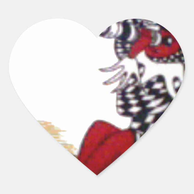 Sticker Cœur Vue cosmique : Elfe sur la lune aventure (Devant)