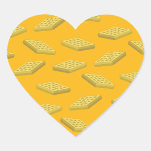 Sticker Cœur Waffle Cute Breakfast Brunch Enfants 1er Anniversa