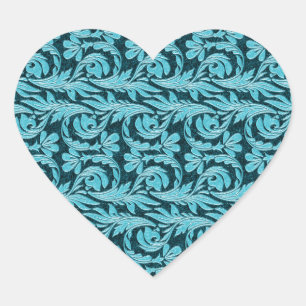 Sticker Cœur Waves métalliques 2Tone Turquoise Dragon HEART STI