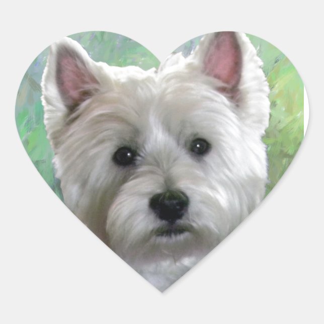 STICKER CŒUR WESTIE (Devant)
