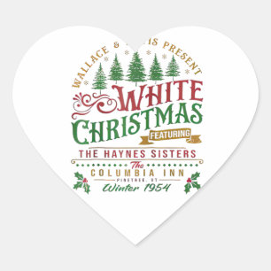 Sticker Cœur White Christmas Wallace Et Davis Haynes Sister