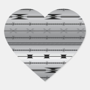 Sticker Cœur Wires en acier