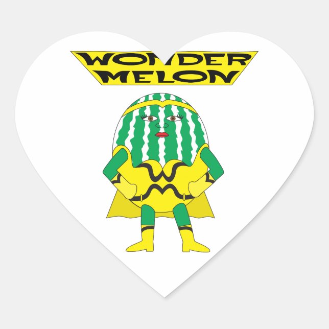 Sticker Cœur Wonder Melon (Devant)