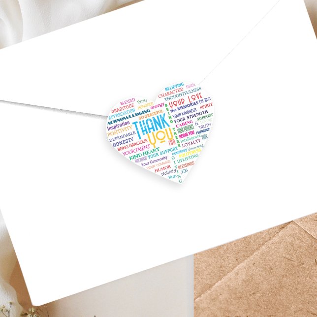 Sticker Cœur Word Art Keepsaké ajouter Vos propres mots (Créateur téléchargé)