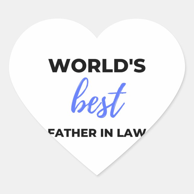 Sticker Cœur World's Best Father (Devant)