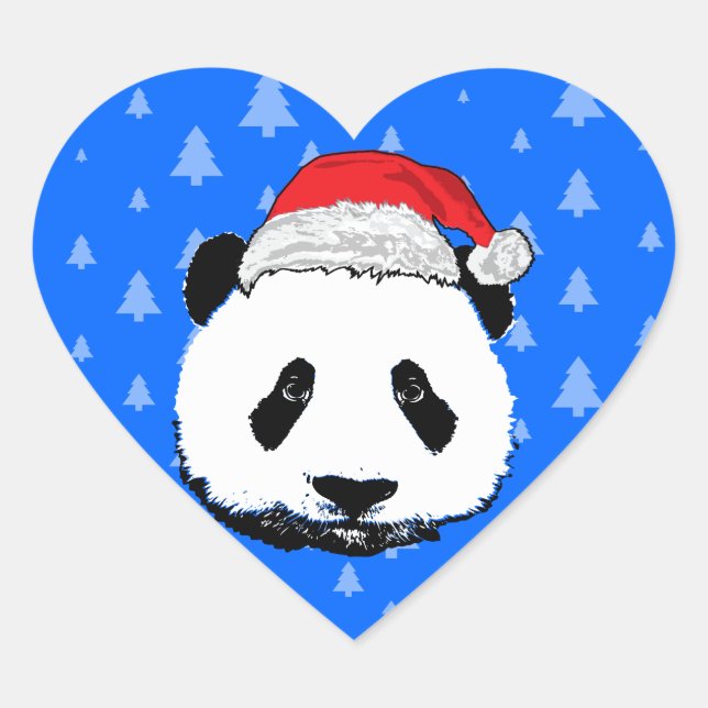 Sticker Cœur X-Mas Panda (Devant)