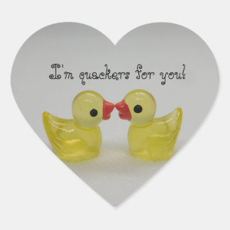 Sticker Cœur Yellow Duck Love