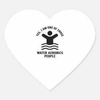 Sticker Cœur Yes I am one of those water aerobics swimming