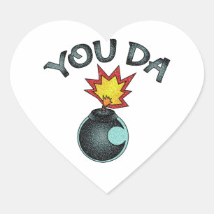 Sticker Cœur You Da Glitter Bomb