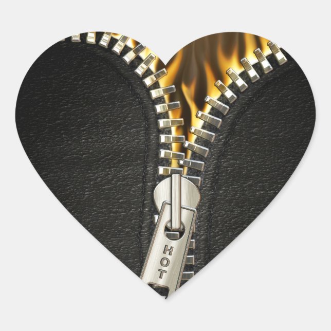 Sticker Cœur Zipper (Devant)