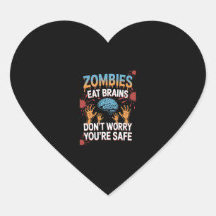 Sticker Cœur Zombie d'Halloween