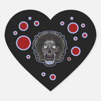 Sticker Cœur Zombie Heart Black