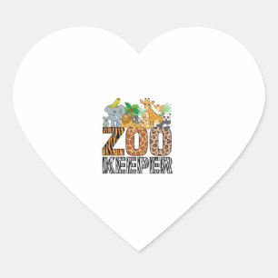 Sticker Cœur Zookeeper Costume Zebra Wild Print Animal Africain