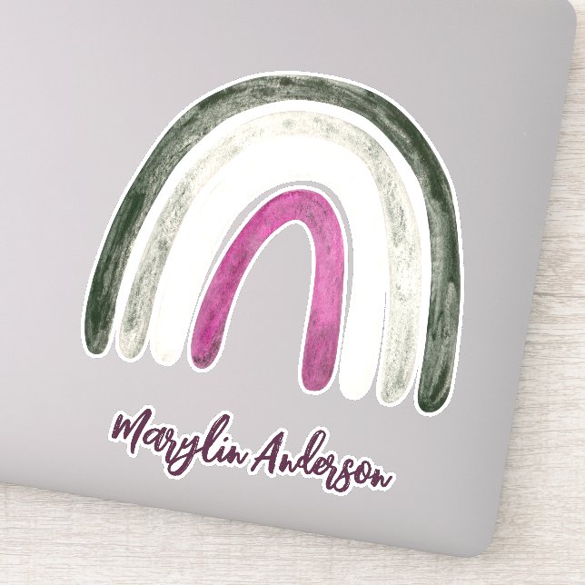 STICKER COEURS ASEXUEL ET MONOGRAMME PERSONNALISÉ (Détail)