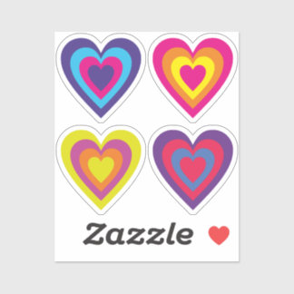 Sticker Coeurs colorés