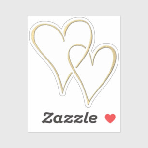 Sticker Coeurs d'or intervertissants