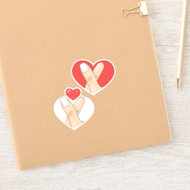 Sticker Coeurs du coeur du doigt (Carnet)